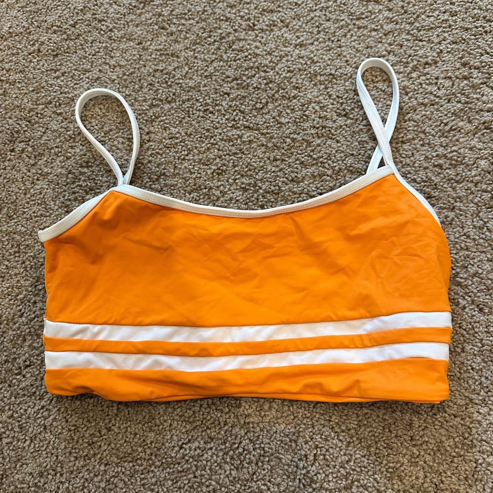 L*Space Vibrant Orange and White Top